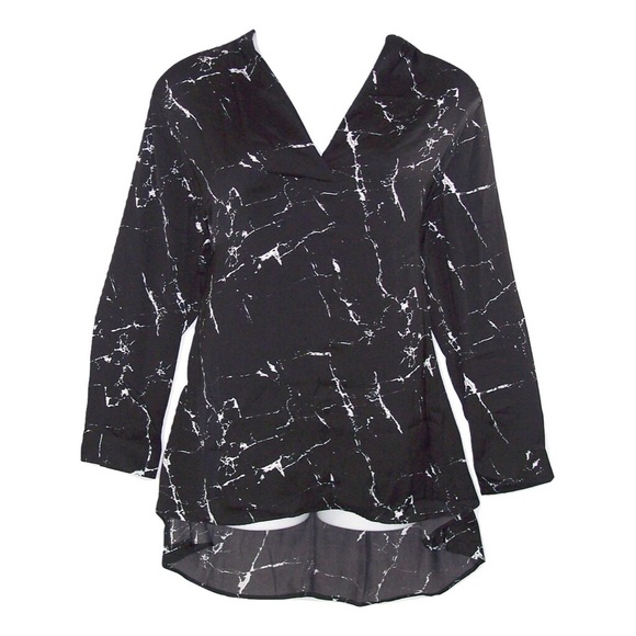 ellos Tops - NEW Ellos 24 Drape Neck Sateen Trapeze Tunic Top